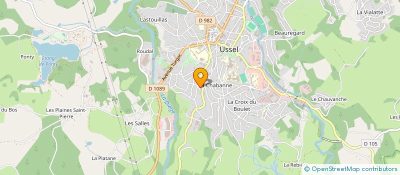localisation de l'entreprise MONSIEUR DANIEL SABATIER à USSEL