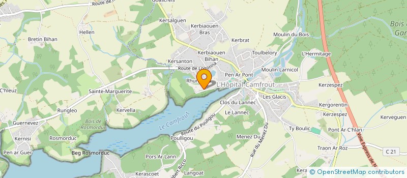 localisation de l'entreprise MONSIEUR DANIEL SANQUER  HOPITAL-CAMFROUT