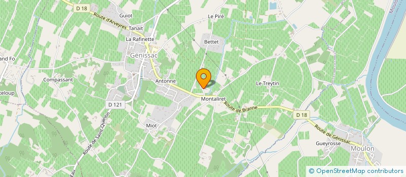 localisation de l'entreprise MONSIEUR DANIEL SENAC  GENISSAC