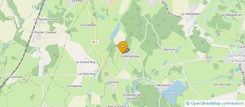 localisation de l'entreprise MONSIEUR DANIEL SERVAGE  SAINT-PRIEST-LA-FEUILLE