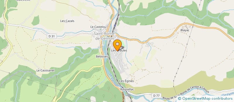 localisation de l'entreprise MONSIEUR DANIEL SOUYRIS à SAINT-ROME-DE-CERNON