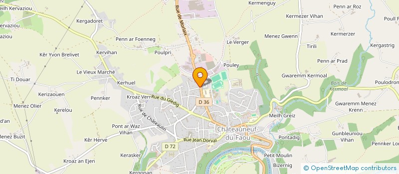 localisation de l'entreprise MONSIEUR DANIEL THEOTEC à CHATEAUNEUF-DU-FAOU