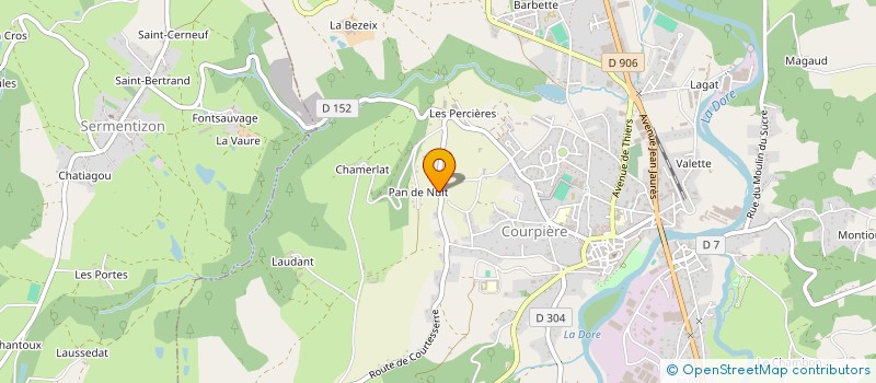 localisation de l'entreprise MONSIEUR DANIEL THEVENET à COURPIERE