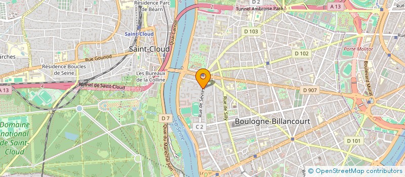 localisation de l'entreprise MONSIEUR DANIEL TRIBONDEAU à BOULOGNE-BILLANCOURT