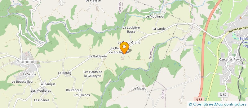 localisation de l'entreprise MONSIEUR DANIEL VALIERE  GRAMOND