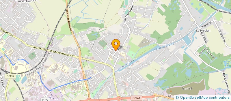 localisation de l'entreprise MONSIEUR DANY DUSAUTOIR  BEUVRY