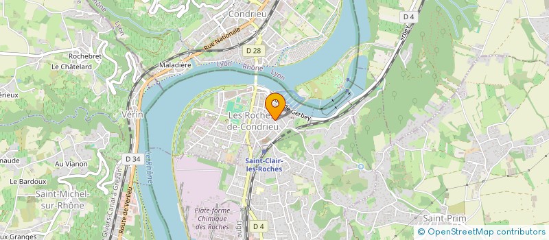 localisation de l'entreprise MONSIEUR DANY PEREIRA  LES ROCHES-DE-CONDRIEU