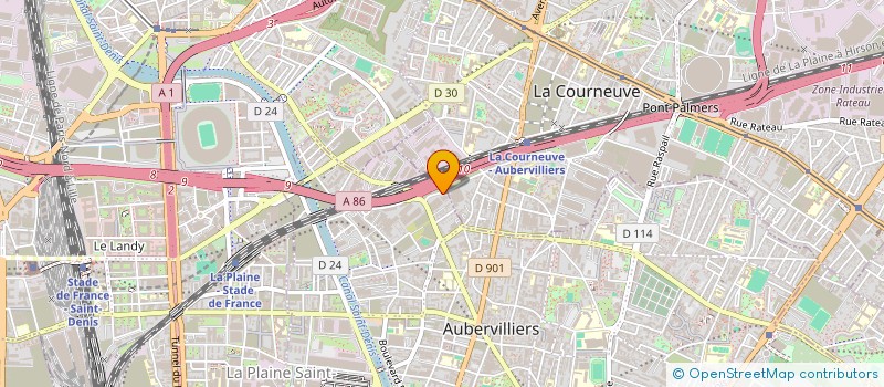 localisation de l'entreprise MONSIEUR DAOUDA KONE  AUBERVILLIERS