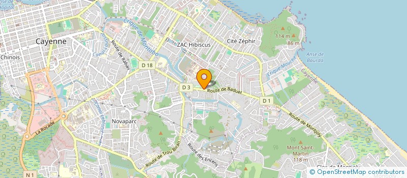 localisation de l'entreprise MONSIEUR DARTAGNAN HYACINTHE  CAYENNE