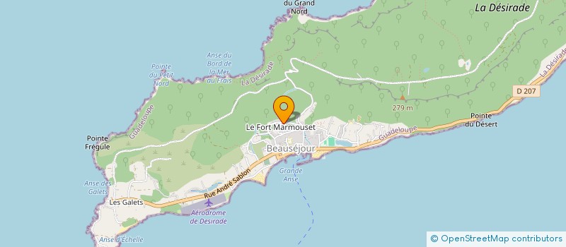 localisation de l'entreprise MONSIEUR DARYL BERCHEL à LA DESIRADE