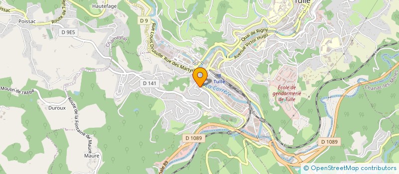 localisation de l'entreprise MONSIEUR DAVID ADREGO  TULLE