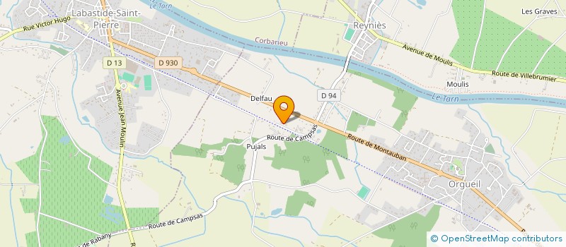 localisation de l'entreprise MONSIEUR DAVID ALADEL  ORGUEIL