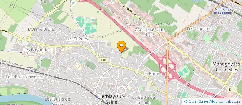 localisation de l'entreprise MONSIEUR DAVID AOUATE  HERBLAY-SUR-SEINE