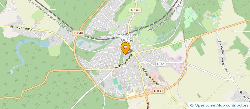 localisation de l'entreprise MONSIEUR DAVID ARCHAMBAULT  CONCHES-EN-OUCHE