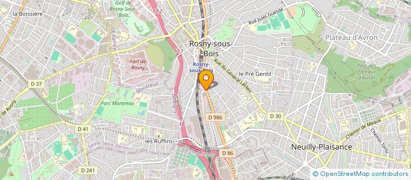 localisation de l'entreprise MONSIEUR DAVID ARNAUD  ROSNY-SOUS-BOIS