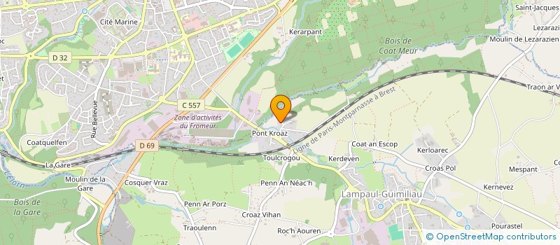 localisation de l'entreprise MONSIEUR DAVID ATTAR  LAMPAUL-GUIMILIAU