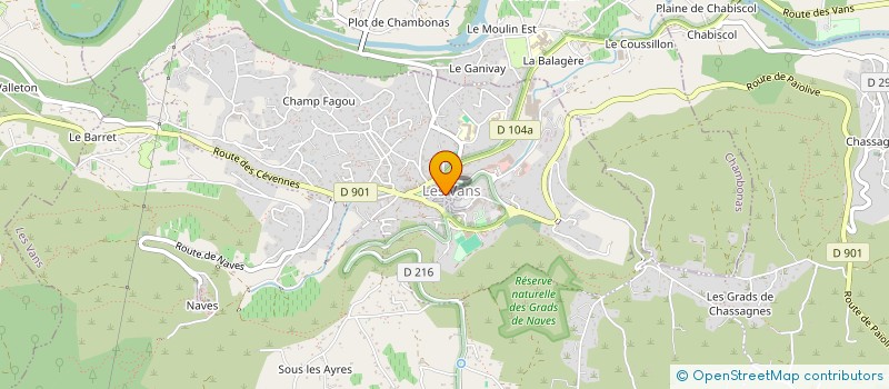 localisation de l'entreprise MONSIEUR DAVID AUBERT  LES VANS