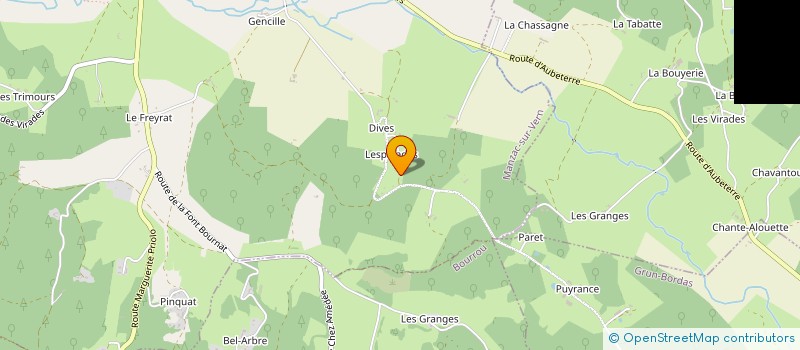 localisation de l'entreprise MONSIEUR DAVID AUGIRON  MANZAC-SUR-VERN