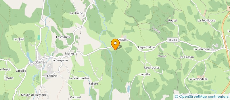 localisation de l'entreprise MONSIEUR DAVID AURIERES à PARLAN