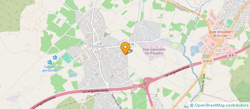 localisation de l'entreprise MONSIEUR DAVID BADRIGNANS  POUSSAN