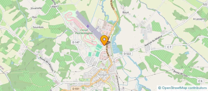 localisation de l'entreprise MONSIEUR DAVID BARBIER  SORBETS