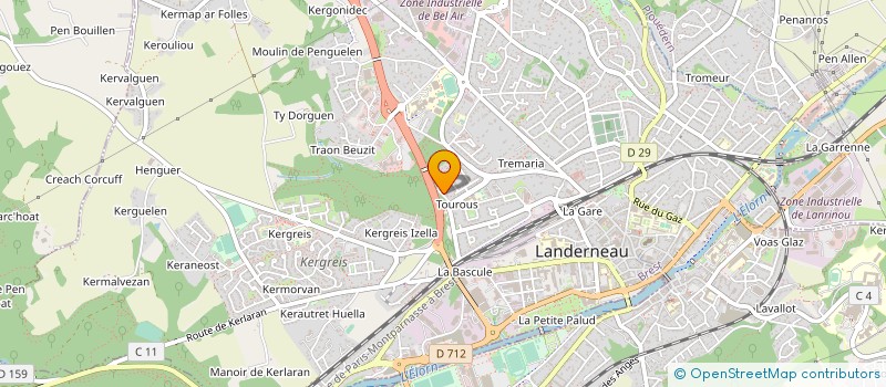 localisation de l'entreprise MONSIEUR DAVID BARROS CAMPOS  LANDERNEAU