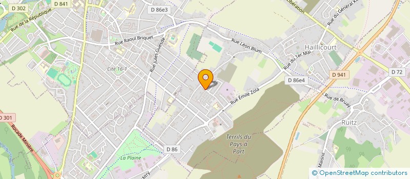 localisation de l'entreprise MONSIEUR DAVID BAUDELLE  HAILLICOURT