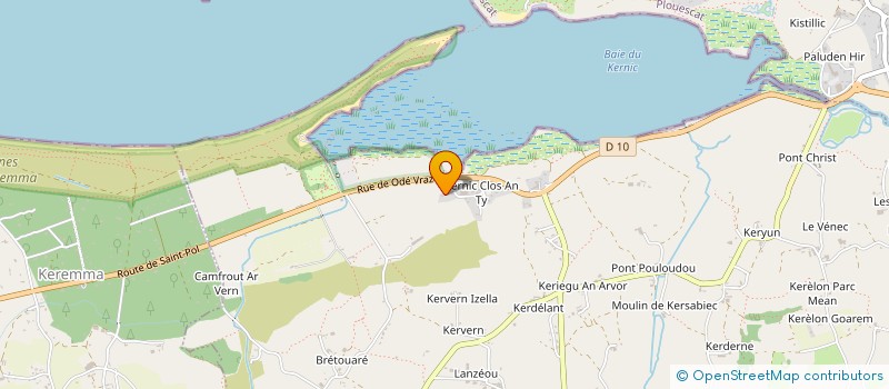 localisation de l'entreprise MONSIEUR DAVID BELLANGER  PLOUNEVEZ-LOCHRIST