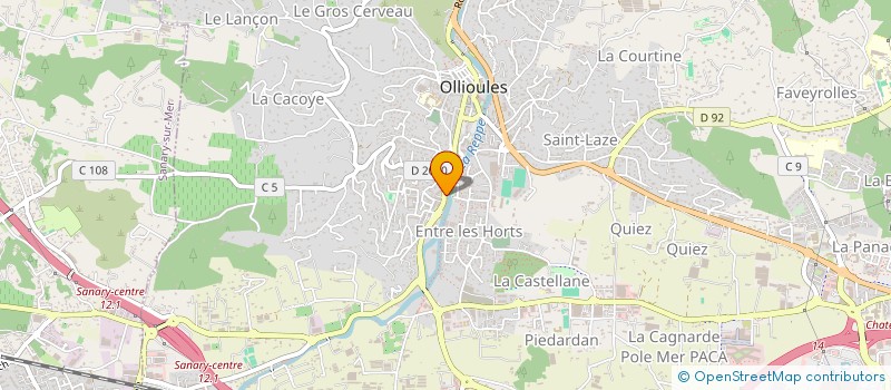 localisation de l'entreprise MONSIEUR DAVID BERNARD à OLLIOULES