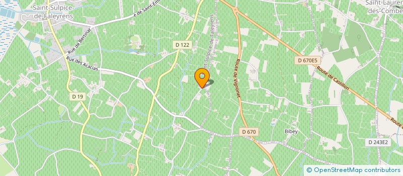 localisation de l'entreprise MONSIEUR DAVID BERNARD  SAINT-SULPICE-DE-FALEYRENS