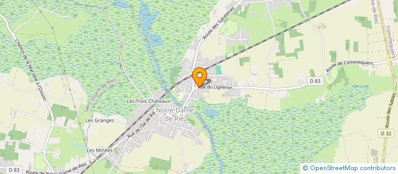 localisation de l'entreprise MONSIEUR DAVID BERNARD  NOTRE-DAME-DE-RIEZ