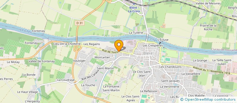 localisation de l'entreprise MONSIEUR DAVID BERRIER  LA CROIX-EN-TOURAINE