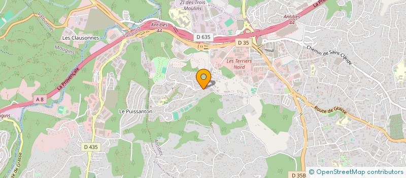 localisation de l'entreprise MONSIEUR DAVID BERRY  ANTIBES