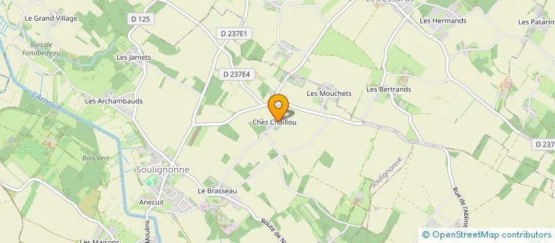 localisation de l'entreprise MONSIEUR DAVID BERTANDEAU  SOULIGNONNE