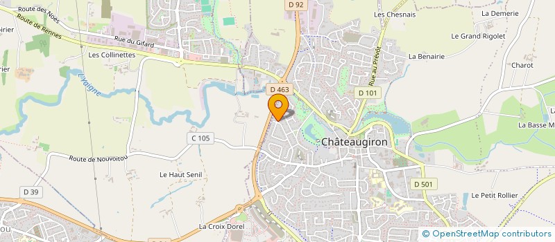 localisation de l'entreprise MONSIEUR DAVID BERTHOUT à CHATEAUGIRON