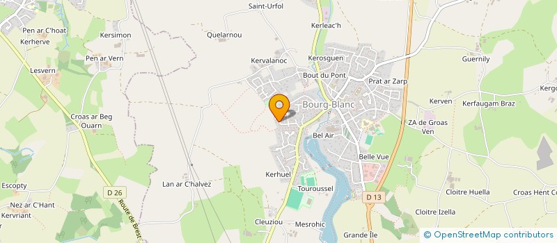 localisation de l'entreprise MONSIEUR DAVID BEYOU  BOURG-BLANC