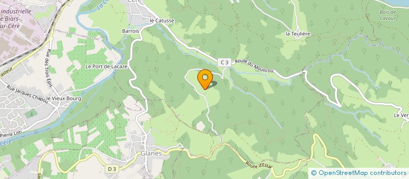 localisation de l'entreprise MONSIEUR DAVID BIEYSSE  GAGNAC-SUR-CERE