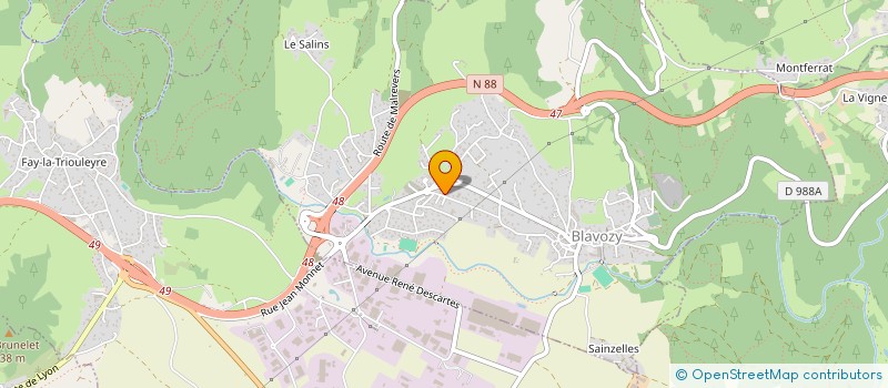 localisation de l'entreprise MONSIEUR DAVID BILLAUD  BLAVOZY