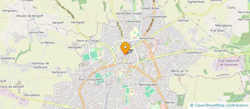 localisation de l'entreprise MONSIEUR DAVID BILLET  LESNEVEN