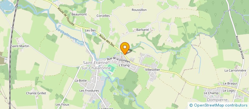 localisation de l'entreprise MONSIEUR DAVID BILLOTET  SAINT-ETIENNE-SUR-CHALARONNE