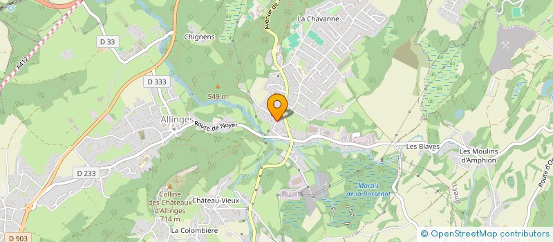 localisation de l'entreprise MONSIEUR DAVID BLANCHARD DAVID  ALLINGES