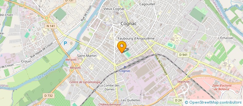 localisation de l'entreprise MONSIEUR DAVID BLONDEAU à COGNAC