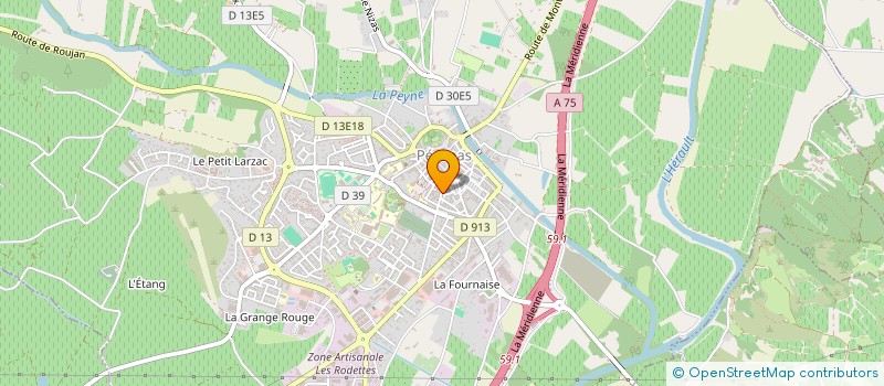 localisation de l'entreprise MONSIEUR DAVID BLOW à PEZENAS