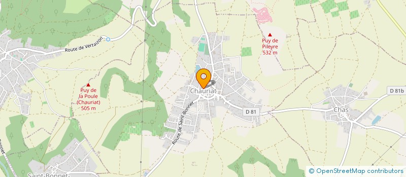 localisation de l'entreprise MONSIEUR DAVID BOIRON  CHAURIAT