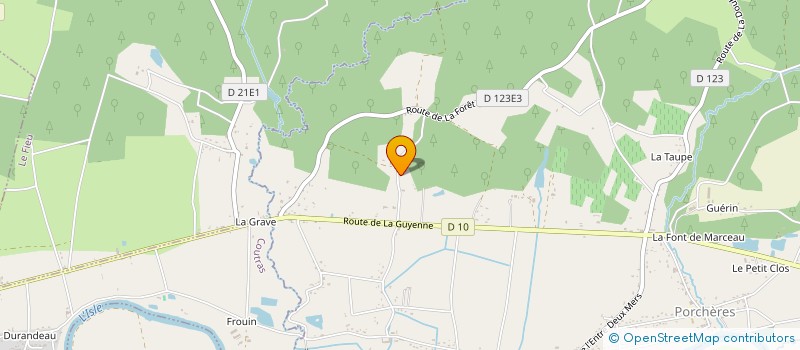 localisation de l'entreprise MONSIEUR DAVID BOISSONOT  PORCHERES