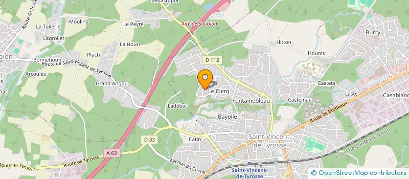 localisation de l'entreprise MONSIEUR DAVID BONNEAU  SAINT-VINCENT-DE-TYROSSE