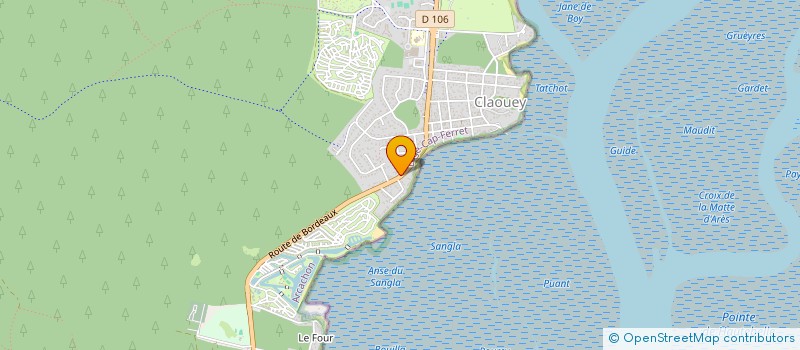 localisation de l'entreprise MONSIEUR DAVID BORIE  LEGE-CAP-FERRET