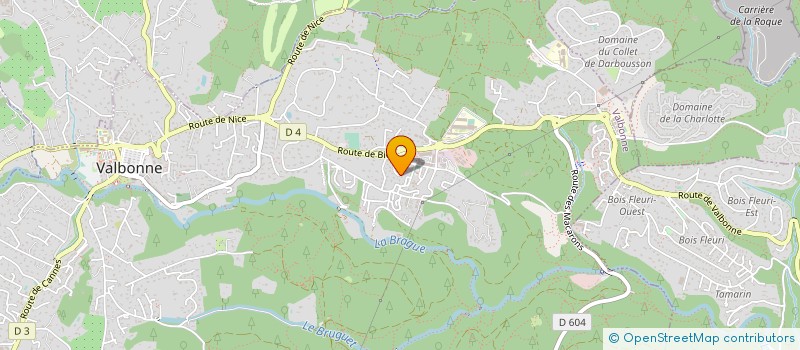 localisation de l'entreprise MONSIEUR DAVID BOUBERT  VALBONNE