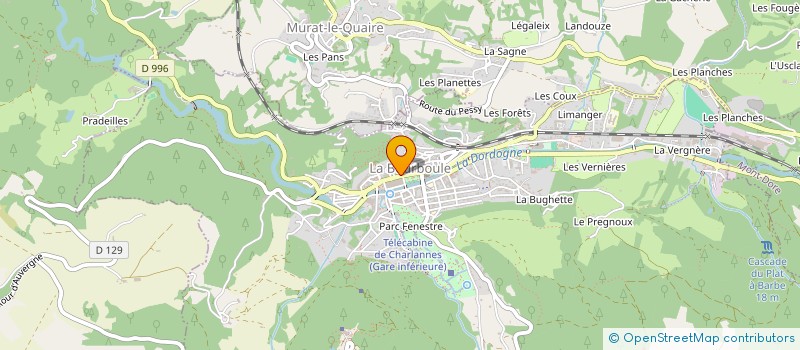 localisation de l'entreprise MONSIEUR DAVID BOUCARD  LA BOURBOULE