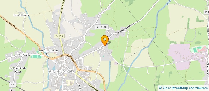 localisation de l'entreprise MONSIEUR DAVID BOUCHET  SURY-LE-COMTAL